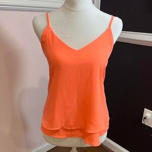 y2k coral flowy tank top small